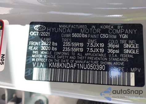 2022 Hyundai Ioniq 5 Sel из США, поврежденный, VIN KM8KNDAF1NU050390